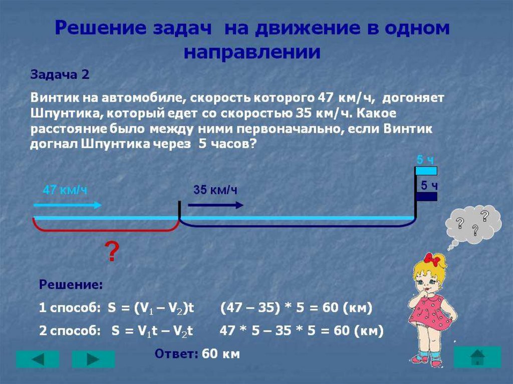 Задачи на движение 6 класс с решениями и пояснениями со схемами