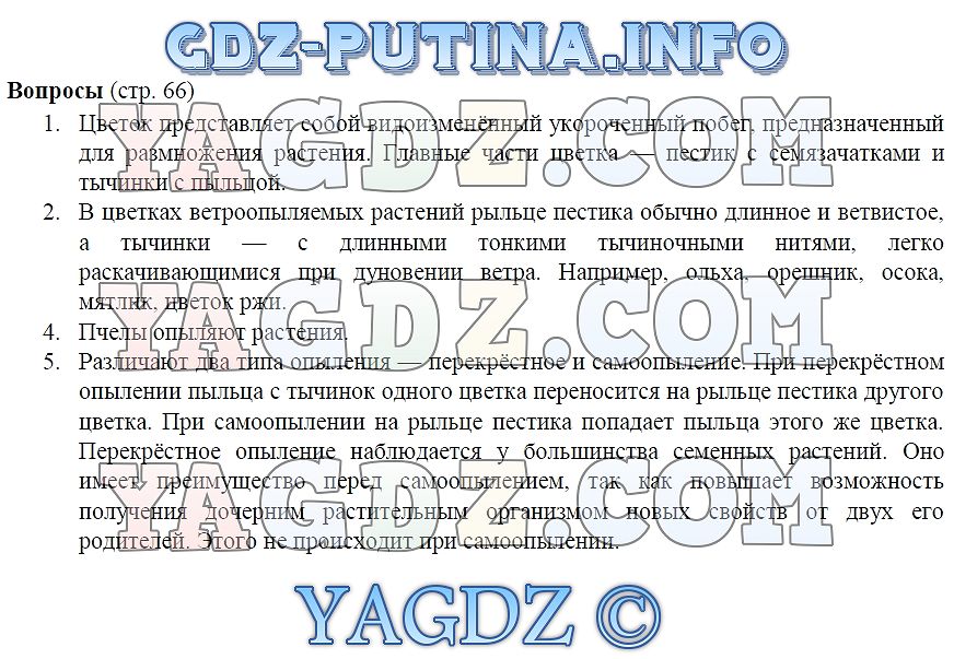 План 27 параграфа по биологии 5 класс