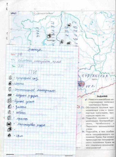 Контурная карта полярная звезда 9 класс урал. Контурная карта по географии 9 Урал.
